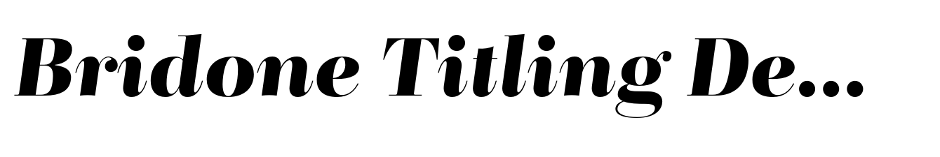 Bridone Titling DemiBold Italic